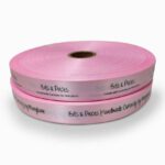 Cinta satinado importado 2.5cm con logo