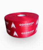 Cinta satinada satinada ancho 4cm con impresión de logo