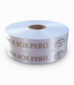 Cinta satinada importado ancho 3cm con impresión de logo personalizado